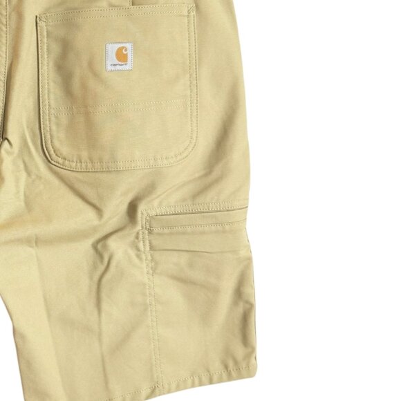 Carhartt Women's Rugged Flex Loose Khaki Canvas Work Shorts Sz 12 NWT 10" Inseam - Picture 4 of 11